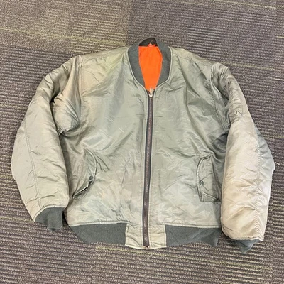 Vintage MA-1 Bomber Jacket Mens XL Green 1990s USAF - Image 1 of 4