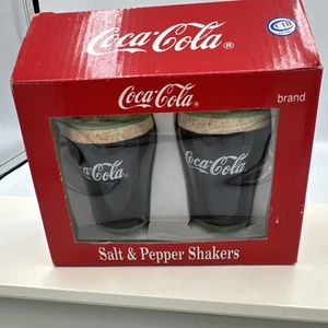 Vintage Coca Cola Salt & Pepper Shakers - 1999 - Original Packaging Game Day Use - Picture 1 of 14