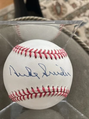 DUKE SNIDER SIGNED AUTOGRAPHED ONL BASEBALL! Dodgers, Mets, Giants!  HOF! W/cube - Image 1 of 2