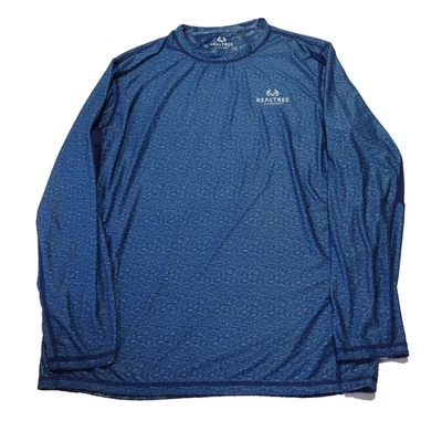 Real Tree Men’s Fishing, Long Sleeve Shirt Aqua Blue Mens Size XL Reversible - Image 1 of 4