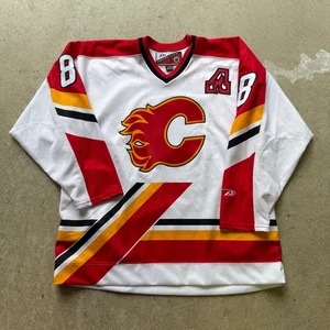 Camiseta deportiva de hockey auténtica de la NHL Valeri Bure Calgary Flames de colección para jugador profesional talla XL - Imagen 1 de 7