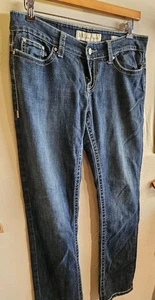 Pantalone denim elasticizzato BKE Payton filo bianco 5 tasche baffi 32R x 31 1/2 - Foto 1 di 4