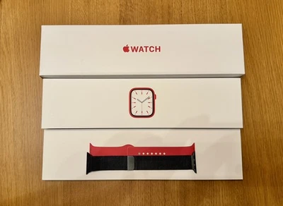 APPLE Watch 7 Product Red 41mm GPS x2 Straps USED Condition - Image 1 of 4