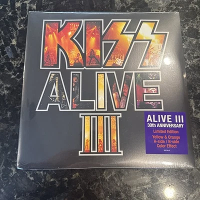 Kiss Alive 3 Orange/Yellow Vinyl 30th Anniversary Sealed LP /2500 Foto 1 de 4