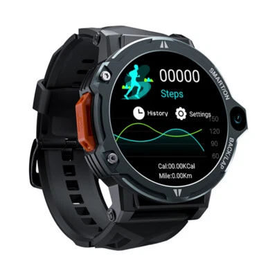 Men Smart Watch Camera Wifi 4G Android 4G+64GB Bluetooth Call Fitness Tracker - Image 1 of 4