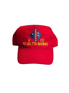 A CO 1ST BN 7TH MARINES DIVISION HAT KOREA PATCH CAP US MARINES VETERAN NEW - Picture 1 of 8