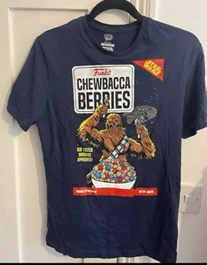 Chewbacca Berries Funko Pop t-shirt Medium Boxed Star Wars Blue Sealed In Bag - Picture 1 of 15