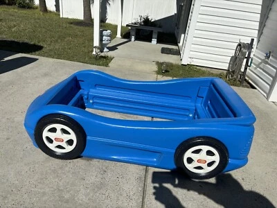 *Solo recogida* Cama de coche deportivo Lil Tikes, original auténtico azul cama de coche de carreras Foto 1 de 4