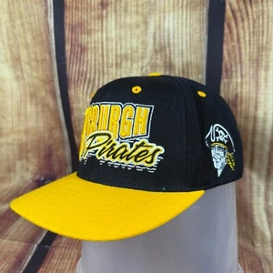 Pittsburgh Pirates Hat Snapback Black Yellow Logo Cooperstown American Needle - Picture 1 of 11