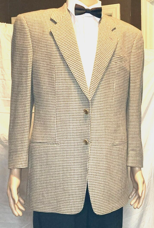 Usado, ARMANI COLLECTION, JAQUETA ESPORTIVA ITALIANA 40R, LÃ/CASHMERE, PRETO/CASTANHO - Imagem 1 de 4