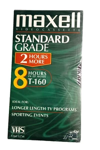 Maxell T-160 Standard Grade Videocassette NEW 2 in PACKAGE - Picture 1 of 4
