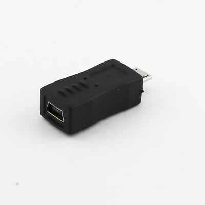 1pc USB Micro 5 Pin Male To Mini 5 Pin Female Jack Converter Adapter Straight - Image 1 of 4
