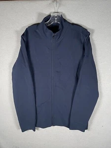 Lululemon PrePost Jacket Mens M Blue Fill Zip Stretch Reflective Running Gym - Picture 1 of 9