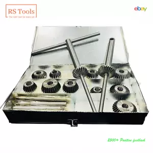 10 Pcs Engine Valve Seat Cutter Carbon Steel HCS Cutter set With Metal Box USA - Picture 1 of 24