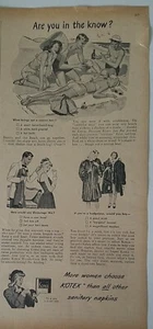 1947 Kotex Damenbinden Are You in the know Irving Nurick Beach Ad - Bild 1 von 1