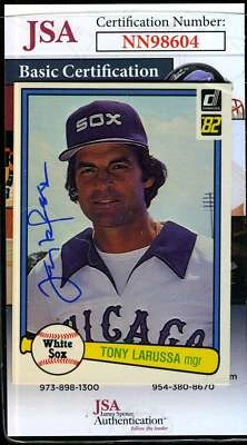 Tony LaRussa JSA Coa Autograph 1982 Donruss Hand Signed - Image 1 of 2
