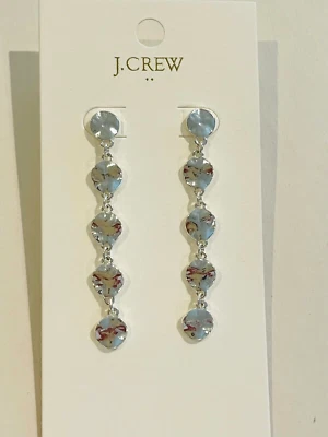 BRINCOS J.CREW ❤️ DECLARAÇÃO GOTA MARTELADA prata - Imagem 1 de 4