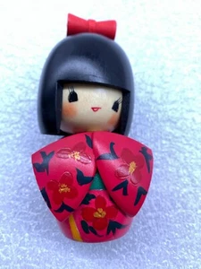 Usaburo japanische Kokeshi Hanamizuki 6" handgefertigte Wollpuppe Mädchen Hanazono JAPAN  - Bild 1 von 4