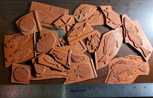 Fred B Mullett Fish/Insect/Aquatic 20pc Assortment Rubber Stamps Raw Unmounted - Picture 1 of 1
