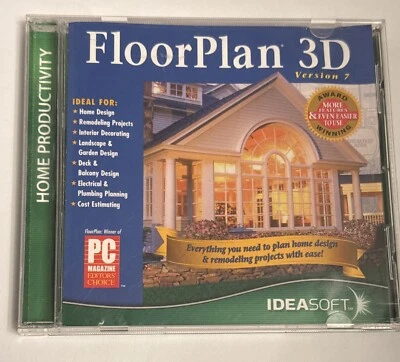 New Idea Soft Floor Plan 3D Version 7 Windows 98 2000 NT ME XP  Design Software - Image 1 of 3