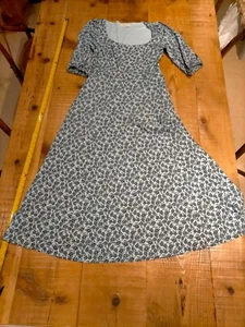 boden black and white floral dress size 10r Used Very Good Condition - Picture 1 of 7