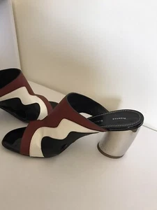 Sandalias de tacón curvo espejado Proenza Schouler óxido y cuero cobre, talla 40 - Imagen 1 de 9