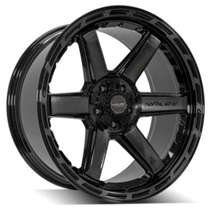 4PLAY Wheel 22x10 5x127 + 5x139.7 Dodge Jeep RAM 4P63 Black Wheel (1) - Picture 1 of 5
