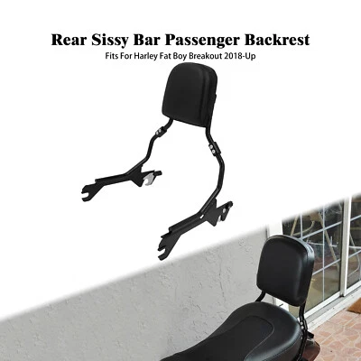 Rear Passenger Backrest Sissy Bar For Harley FXBR FLFB Fat Boy Breakout 18-2024 - Imagem 1 de 4
