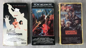 80s VHS Lot of 3 - White Phantom, Excalibur, Code Name : Wild Geese - Picture 1 of 10
