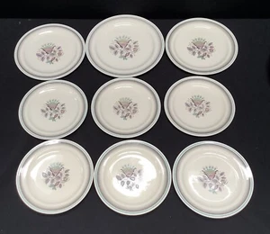 Grindley Purple and Turquoise Art Deco Plates Floral Design - Picture 1 of 6