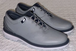 NIKE Jordan ADG 4 React Wolf Grey Leather Golf Shoes Cleats Mens Youth Sz 5.5 - Picture 1 of 8
