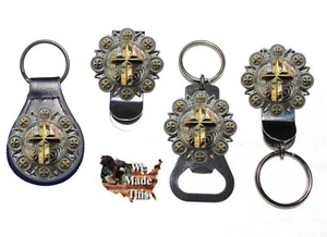 Christian Gold Cross Bottle Opener Key Fob Key Holder Money Clip - Picture 1 of 8
