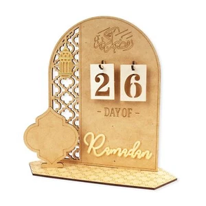 Ramadan Advent Calendar Wooden Decoration 30 Day Countdown Til Eid Gift Kids - Picture 1 of 7