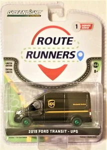 Luz verde - 1:64 Corredores de ruta 1 Ford Transit 2019 - UPS Chase (BBGL53010EC) - Imagen 1 de 1
