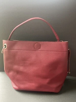 Bolso de Mano Genuino Carlos Santana Bucket Tour Whisky Vino Borgoña con Muñequera Foto 1 de 4