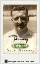 1996 Futera Cricket Heritage Collection Signature Card NO8 Jack Moroney