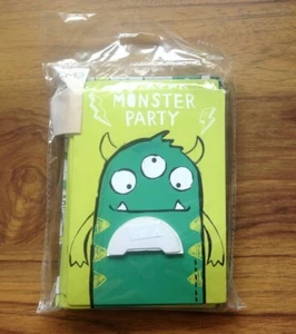 10 Monster Card Invitations Childrens Birthday Party Invites. Free Postage - Picture 1 of 3