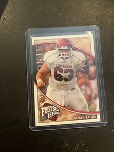 2009 Upper Deck Football Heroes Jonathan Luigs naranja RC/35 ARK Razorbacks #178 - Imagen 1 de 2