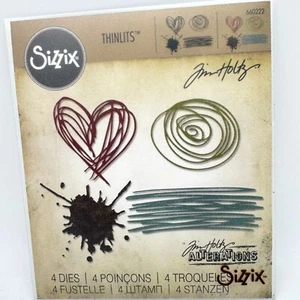 Tim Holtz Scribbles & Splat Sizzix Thinlits Die Set 660222 4 Pack - Bild 1 von 7