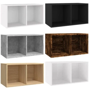 Vinyl Aufbewahrungsbox Holzwerkstoff Schallplatten Regal mehrere Farben vidaXL - Bild 1 von 23