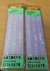Vintage 2 je Helix Schriftzugführer, Vorlage, 5 mm 1/4 Zoll. Alter Lagerbestand - Neu - Bild 1 von 8