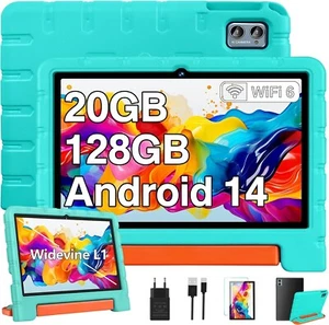 Kinder Tablet 10 Zoll Android 14 Kids Tablet, Octa-Core, 20 GB RAM+128GB - Grün - Bild 1 von 6