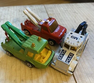 (3) Matchbox Lesney Super fast Toe Joe, Wreck Truck, Peter built 72’ 78’ 81 - Picture 1 of 7