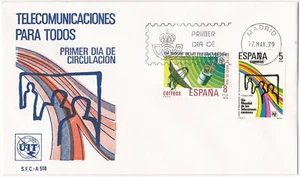 Spain FDC 1979 – Michel nº 2414/15 - 11th World Telecommunications Day - Picture 1 of 1