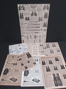 Opera Field & Marine Glasses Vintage Cut Paper Advertising Ephemera Lot (18 pcs) - Picture 1 of 8