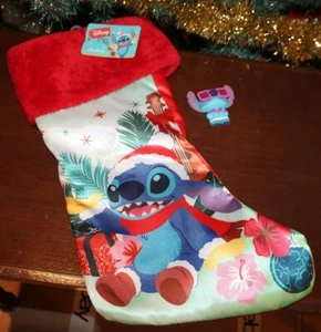Disney Lilo and Stitch Weihnachtsstrumpf und Stitch in Brille 3D Magnet - Neu! - Bild 1 von 3