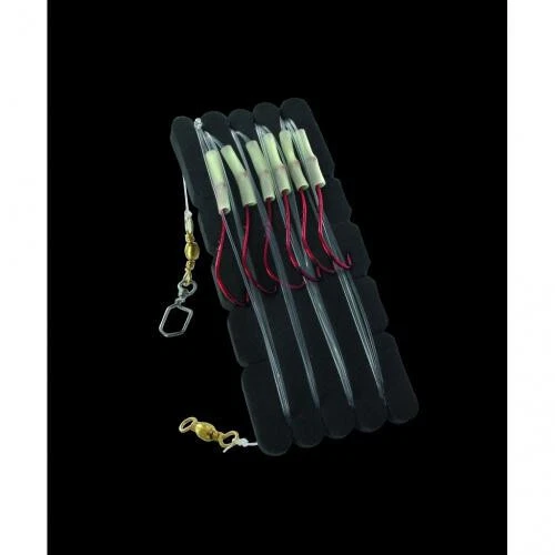 JENZI Dega Rotbarschvorfach 6 Haken 5 6m Rotbarsch System Vorfach Meeresvorfach