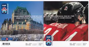 Folleto de estampillas de Canadá 2008 BK373 "2008 IIHF World Championship" 10x $0,52 MNH - Imagen 1 de 1