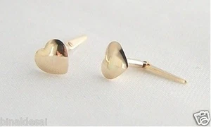 9ct Real Gold ANDRALOK 2mm Extra Tiny Small Heart Studs Earrings X'mas GIFT BOX - Picture 1 of 5
