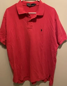 Ralph Lauren Poloshirt Herren Gr. XL rot 100% Baumwolle zwei Knöpfe - Bild 1 von 5